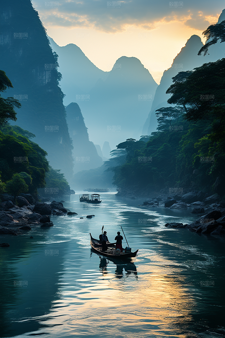 桂林山水漓江精致摄影图