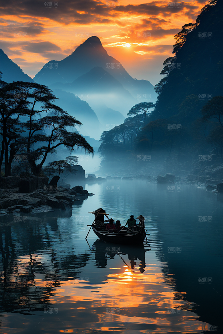 桂林山水阳朔旅游摄影图