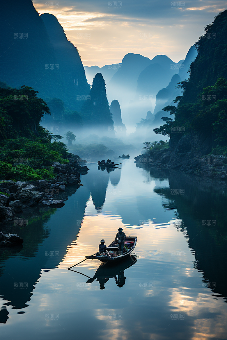 桂林山水旅游山川摄影图
