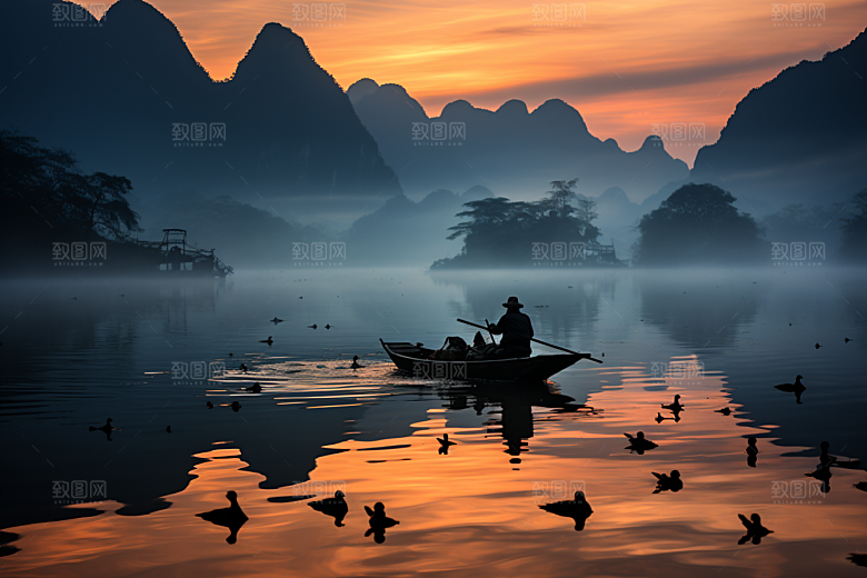 桂林山水自然旅行摄影图