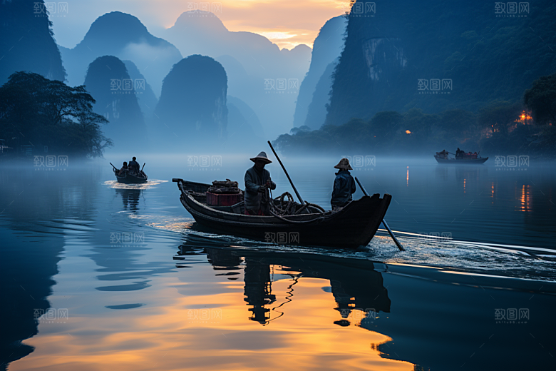 桂林山水广西旅行摄影图