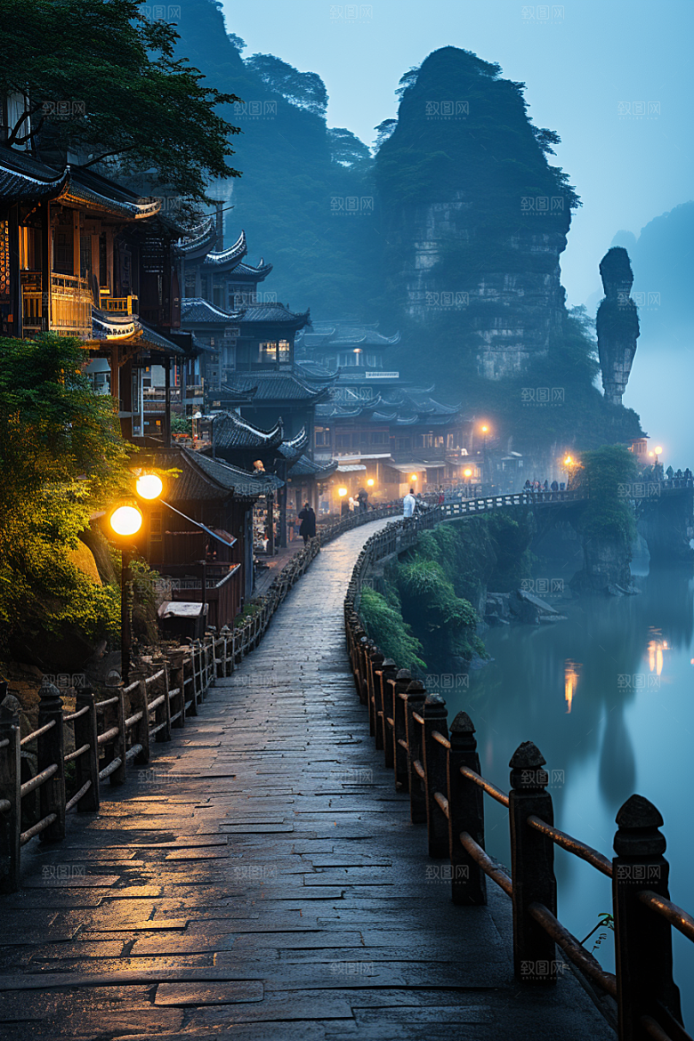 桂林山水精致漓江摄影图
