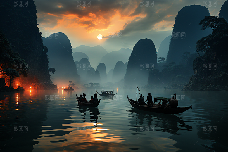 桂林山水精致唯美摄影图