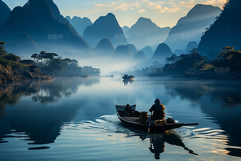 桂林山水旅行自然摄影图