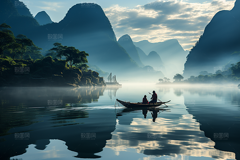 桂林山水大气广西摄影图