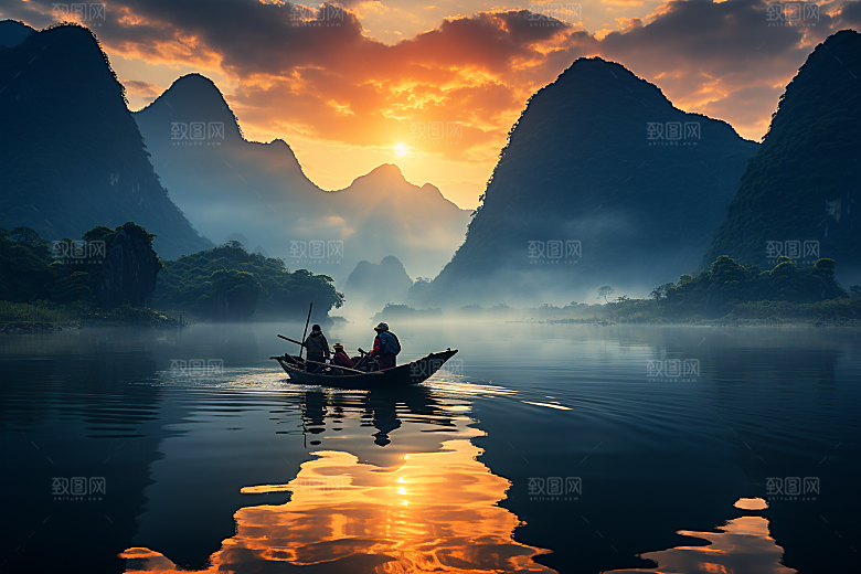桂林山水旅游旅行摄影图