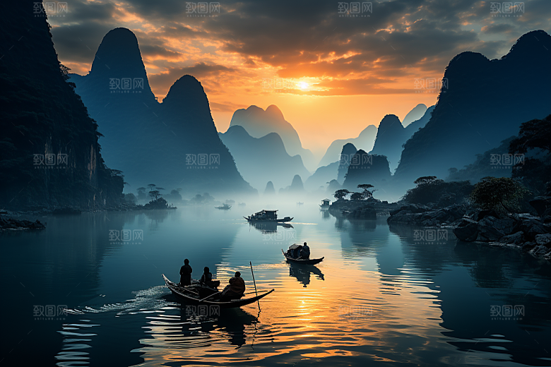 桂林山水高清唯美摄影图