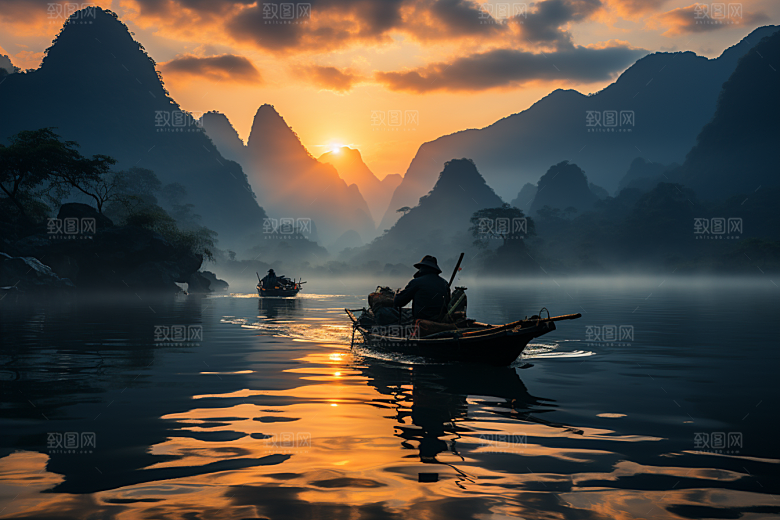 桂林山水旅游自然摄影图