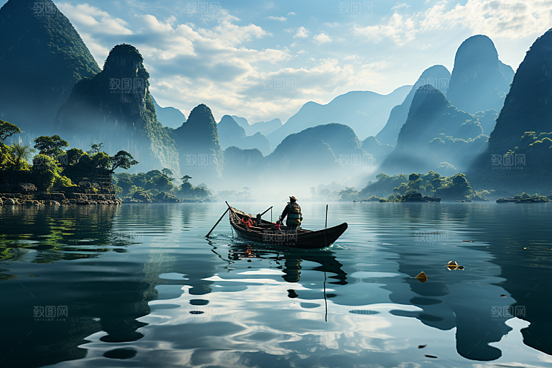 桂林山水旅行唯美摄影图