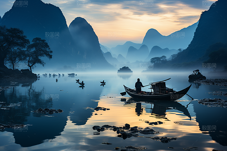 桂林山水旅行风光摄影图