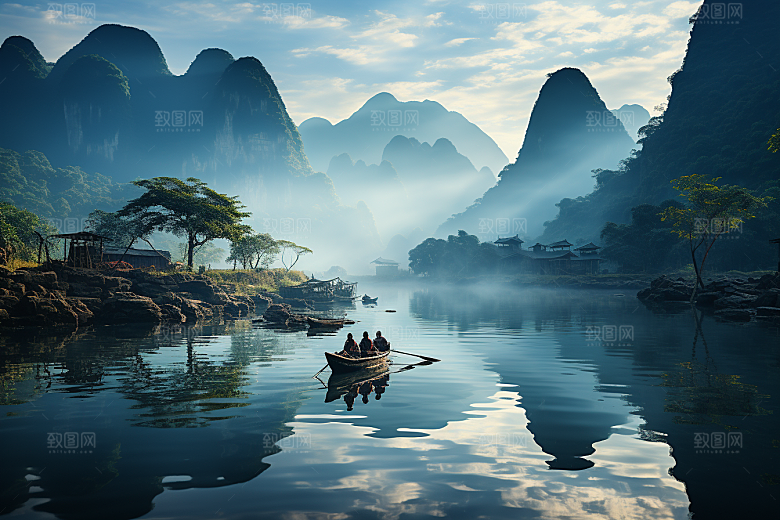 桂林山水风光高清摄影图