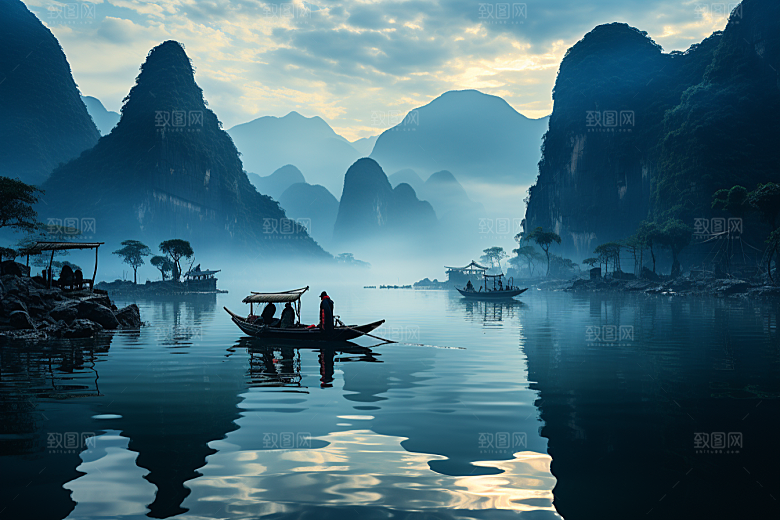 桂林山水大气风光摄影图
