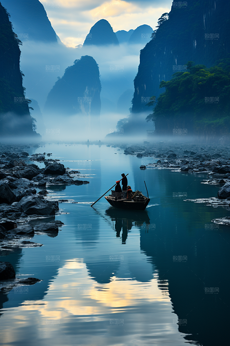 桂林山水旅行风光摄影图