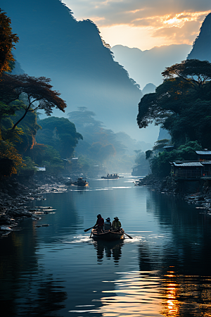桂林山水广西唯美摄影图