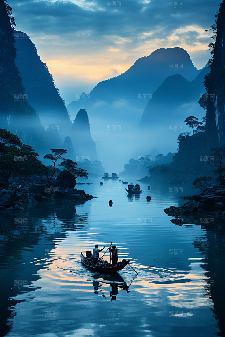 桂林山水自然旅游摄影图