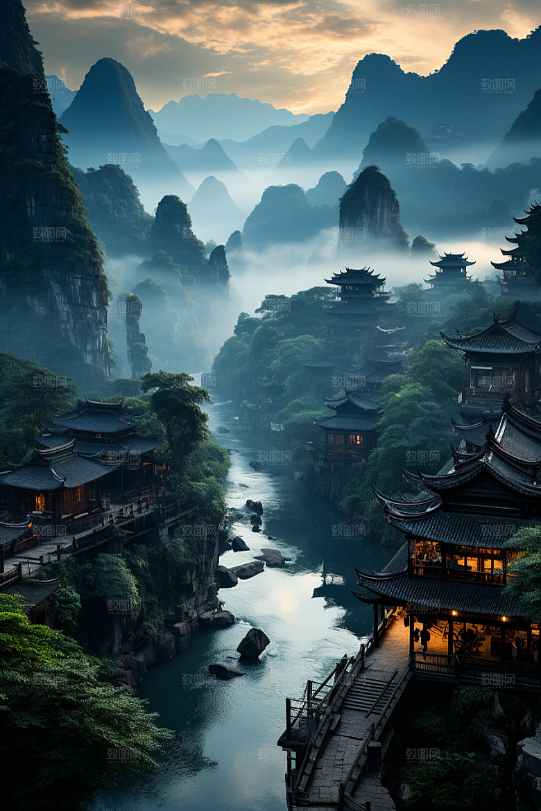 桂林山水广西自然摄影图