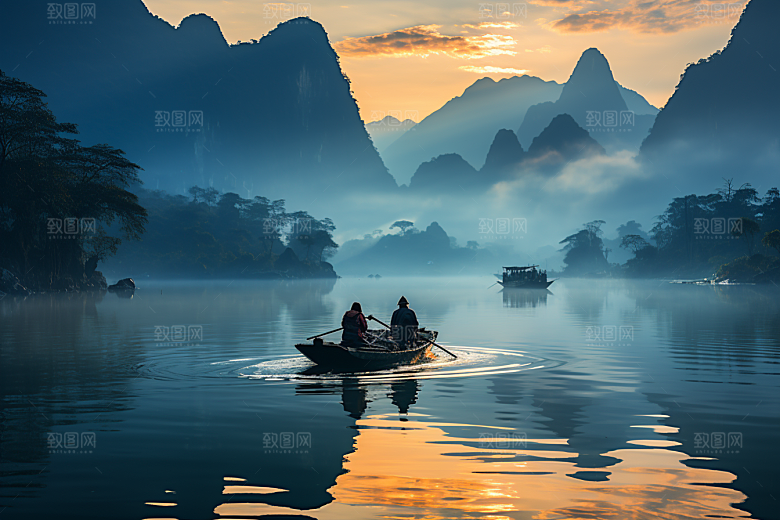 桂林山水高清广西摄影图