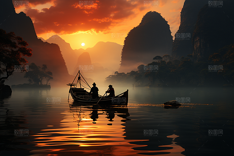 桂林山水精致自然摄影图