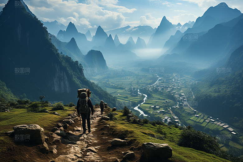 桂林山水广西旅游摄影图