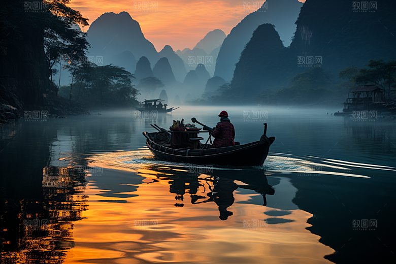 桂林山水唯美旅游摄影图