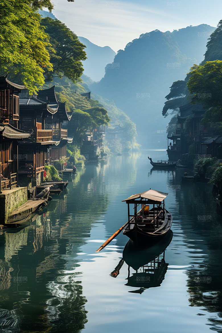桂林山水旅行阳朔摄影图