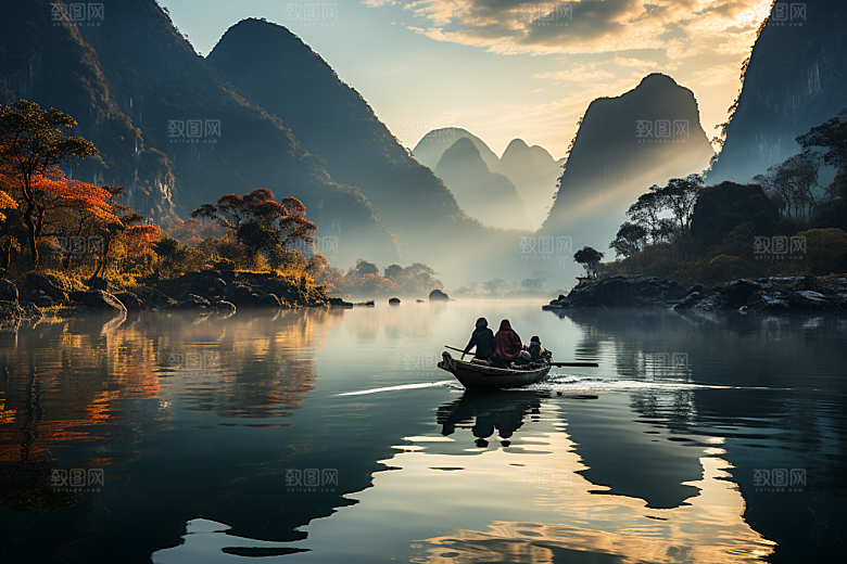 桂林山水风光高清摄影图