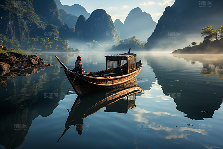 桂林山水旅游风光摄影图