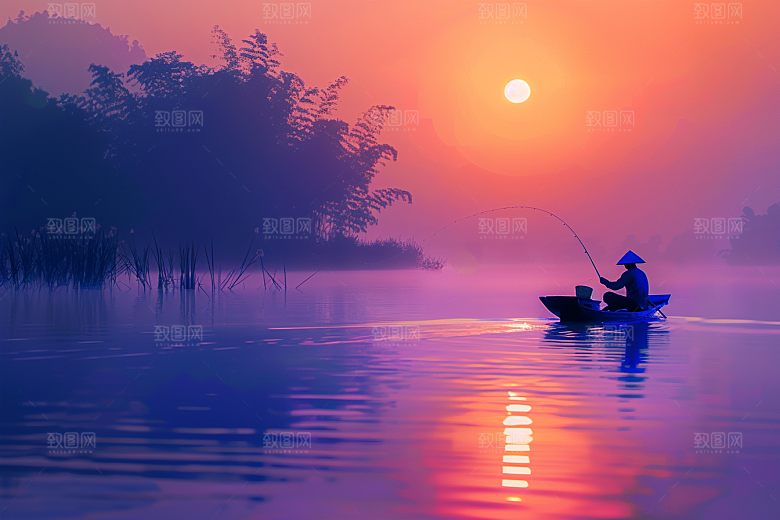 桂林山水河流旅游摄影图