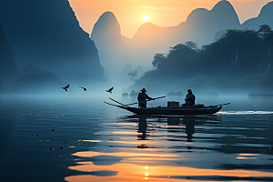 桂林山水唯美旅游摄影图
