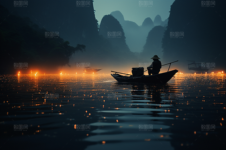 桂林山水精致旅行摄影图