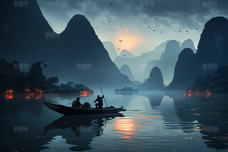 桂林山水精致风光摄影图