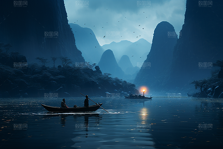 桂林山水旅行唯美摄影图