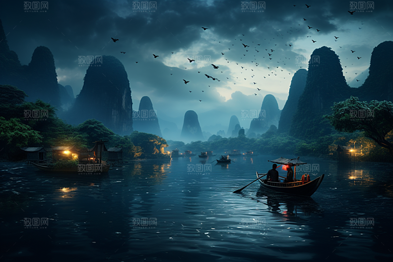 桂林山水精致高清摄影图