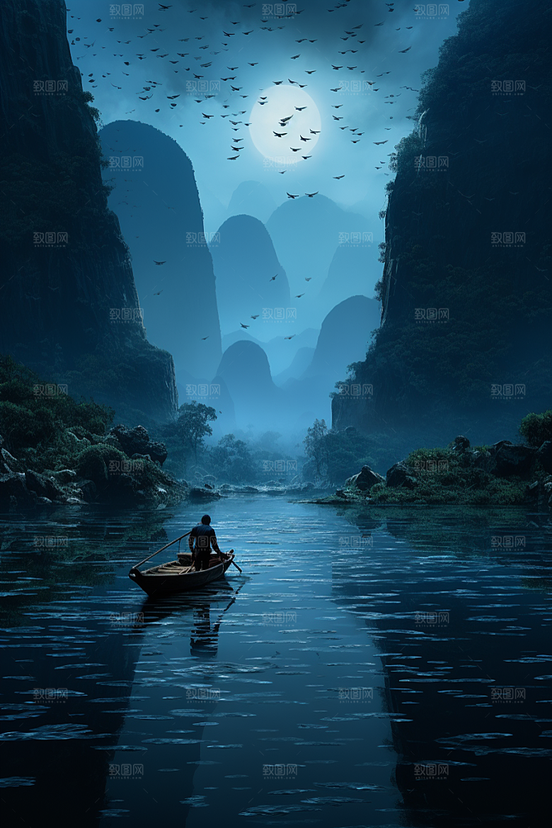 桂林山水风光旅游摄影图