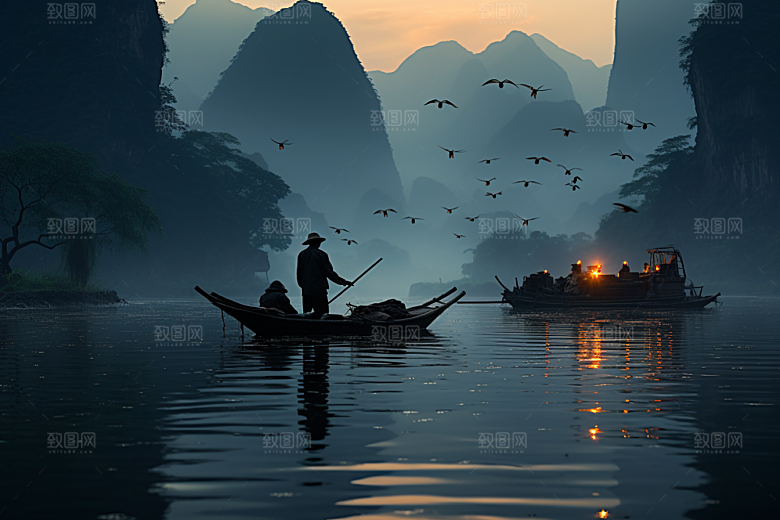 桂林山水旅游精致摄影图