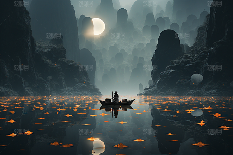 桂林山水阳朔旅游摄影图
