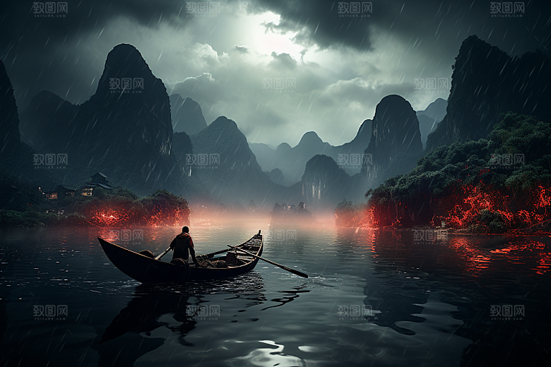桂林山水漓江精致摄影图