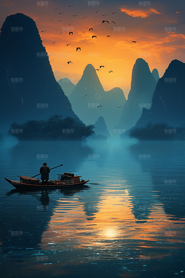 桂林山水高清精致摄影图