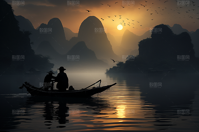 桂林山水自然旅游摄影图