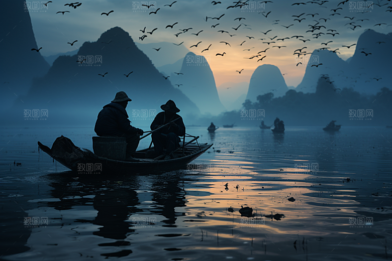 桂林山水旅游大气摄影图