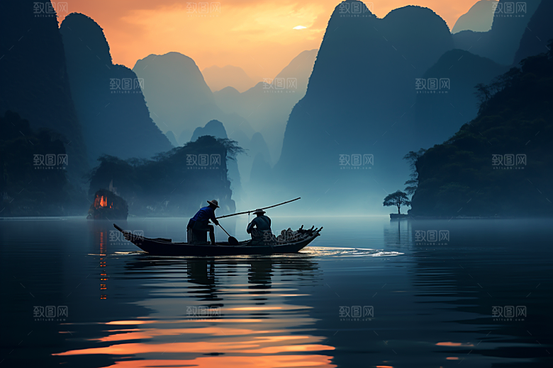 桂林山水自然旅游摄影图