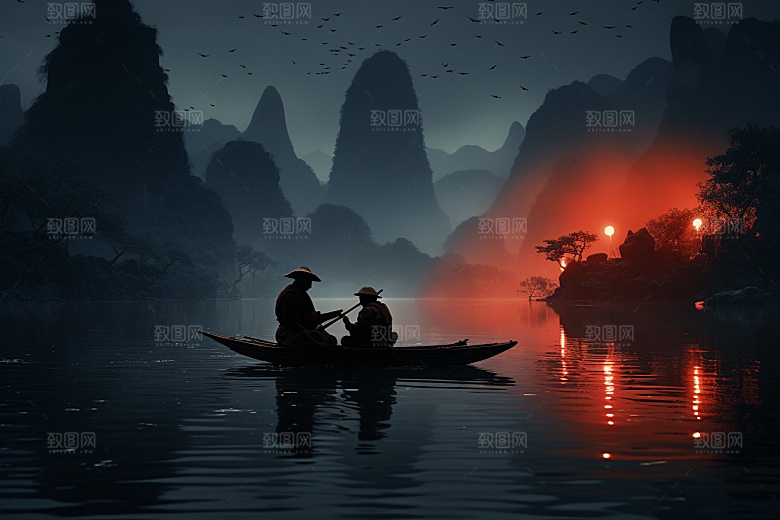桂林山水自然精致摄影图