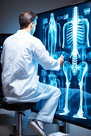 骨骼X光人体透视骨科素材