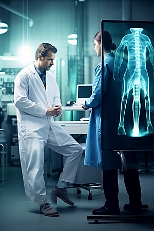 骨骼X光医学影像疾病治疗素材