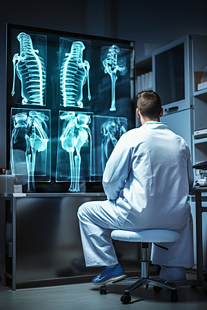 骨骼X光人体透视骨科素材