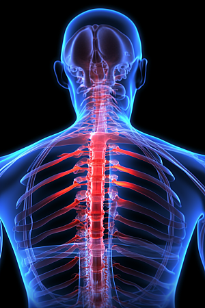 骨骼X光人体透视医学影像素材