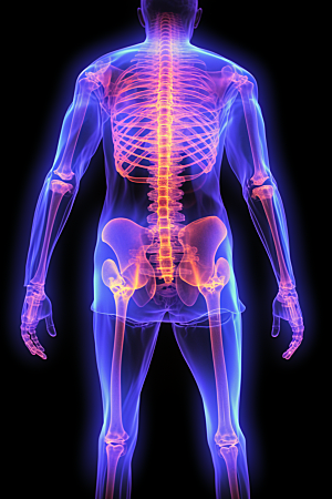 骨骼X光医学影像健康素材