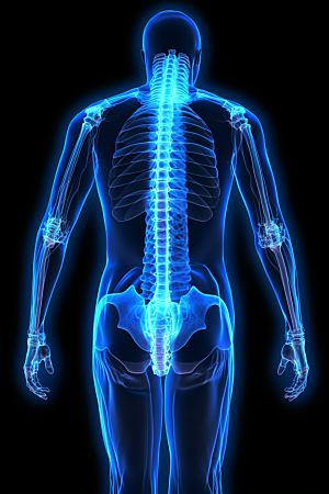 骨骼X光诊疗人体透视素材