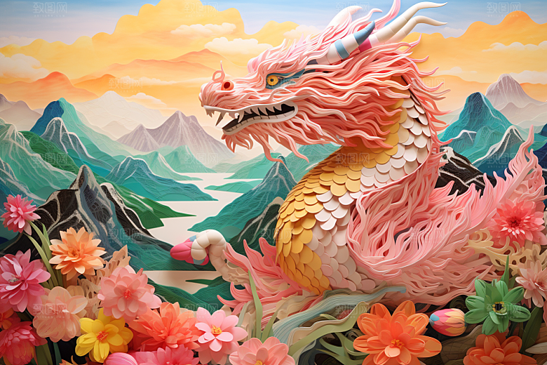 国潮长城精致艺术剪纸