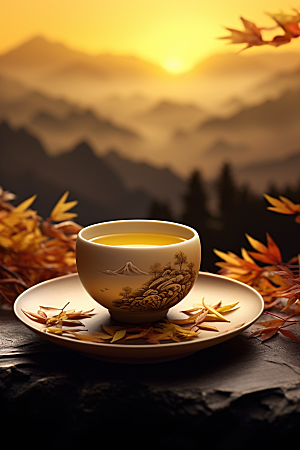 国潮风奶茶中国风传统艺术饮料杯
